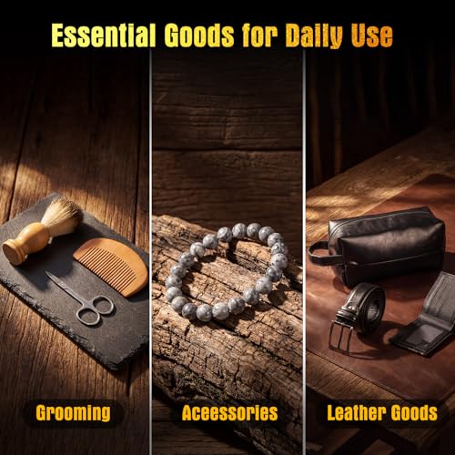 Image of Shyyween 10 Pcs Birthday Gifts Baskets for Men Father Gift Get Well Soon Gifts Beard Care Set Graduation Gift for Him with Bathrobe, Wallet, Beard Comb & Brush Set for Dad Boyfriend Husband(Gray)
