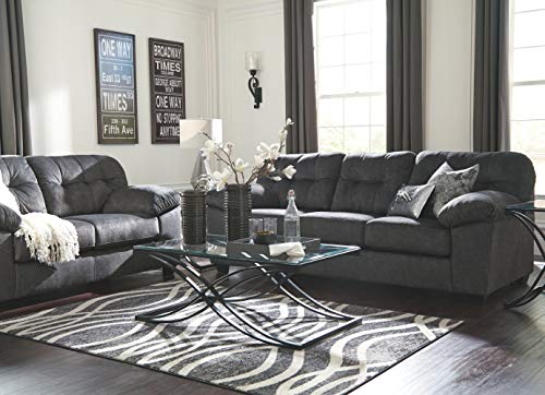 Signature Design By Ashley Accrington Plush Loveseat With Tufted Back, Gray #TOP4