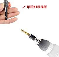 Vista 5 de Extensión de soporte magnético para brocas, 3 unidades, extensor de broca de cambio de liberación rápida, vástago hexagonal de 1/4