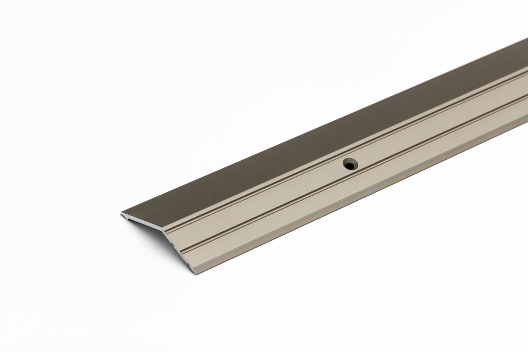 MW Profiles Aluminium Ramp Edge Trim 45mm x 16mm - Anodised Gold - Smooth Floor Transition 1m Length DT RAMP15 (Anodised Champagne)
