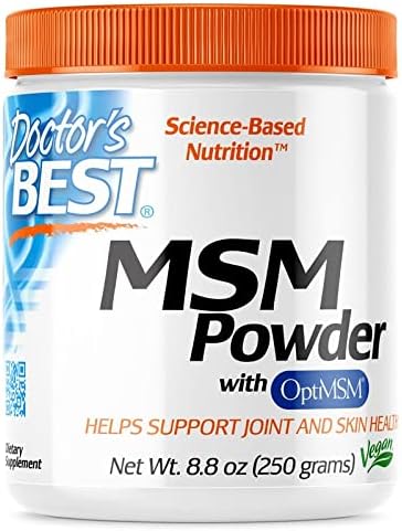 MSM Powder with OptiMSM, 250g Vegan Powder, Laboratory Tested, Gluten-Free, Soy-Free, Vegetarian