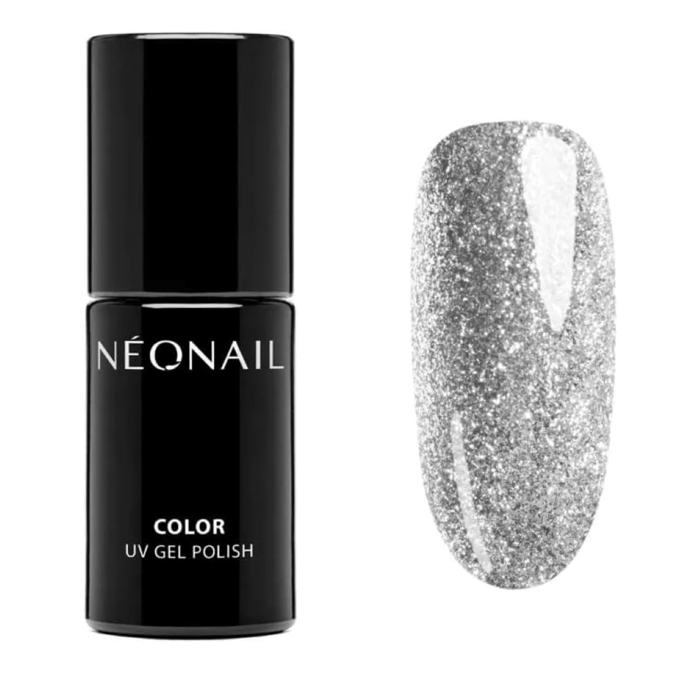 NÉONAIL UV Nagellack Silber - Twinkle White Glitzer