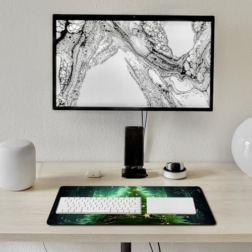Tapis de souris de jeu vert sapin base antidérapante grand format