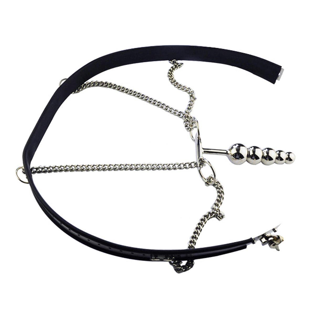 AAKOMA Cintura di castità in acciaio inossidabile Dispositivo di castità femminile con plug anale Bondage regolabile con serratura Set di giocattoli sexy