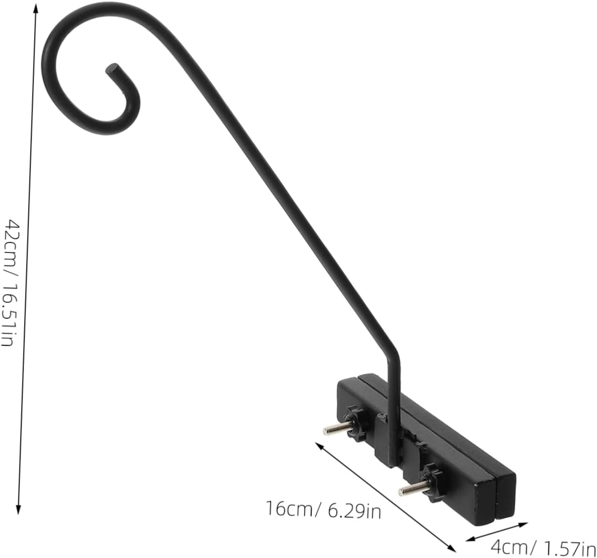 1 Set Heavy Duty Steel Deck Hanger for Railing Space Saving Outdoor Flower Pot Holder for Balcony Garden and Patio Decor Durable and Sturdy Plant Bracket for Efficient Use of Space