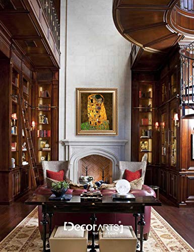 Decorarts - The Kiss By Gustav Klimt. The World Classic Art Reproductions. Giclee Print With Matching Museum Frame. 20X24, Finished Size: 26X30 #TOP1