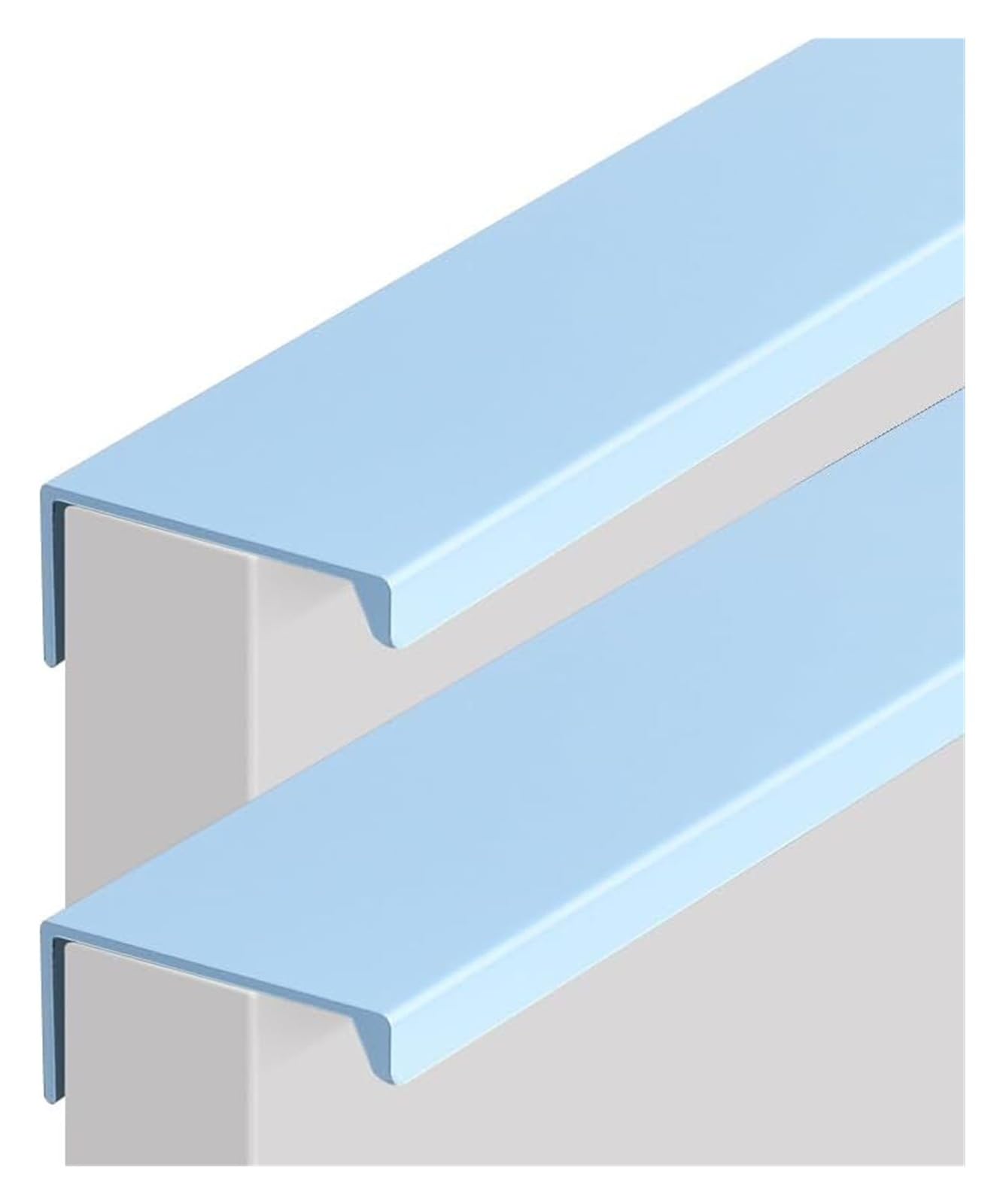 Lqzaxsrdr Blue Concealed Drawer Handles, Concealed Aluminum Cabinet Pull Handles, Multiple Sizes, 2 Pack(Length 200Mm)