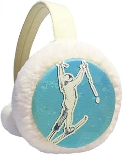 Protetor de orelhas de inverno esportivo snowboard com ilustração de aquarela para inverno e inverno