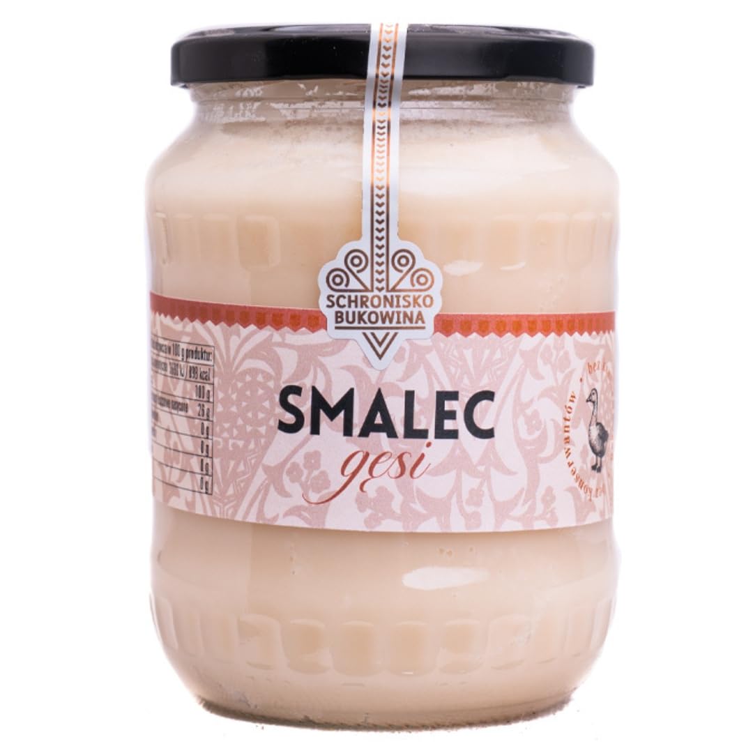 Schronisko Bukowina Smalec z Gęsi, 100% Naturalny Tłuszcz Gęsi, 588g/710ml