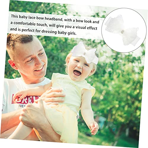 Wraps Band Turban Headwrap Props Headbands with Infant Rhinestone Floral Head Headdress Bow White Hairband Newborn Toddler Bows Photo Toddlers Hair Baby Kids Accessories Lace2