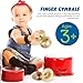 Zerodeko 1pair Belly Dancing Finger Cymbals Marching Percussion Instrument for Comfortable Play Dance Shows and Music for Boys and Girls and Adults