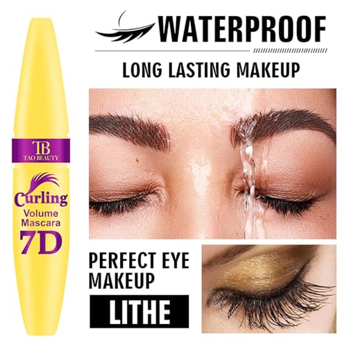 Image of 7D Fiber Lashes Waterproof Volumizing Mascara, Lengthening & Waterproof, Smudge-Resistant, Long-Lasting Formula (Black)