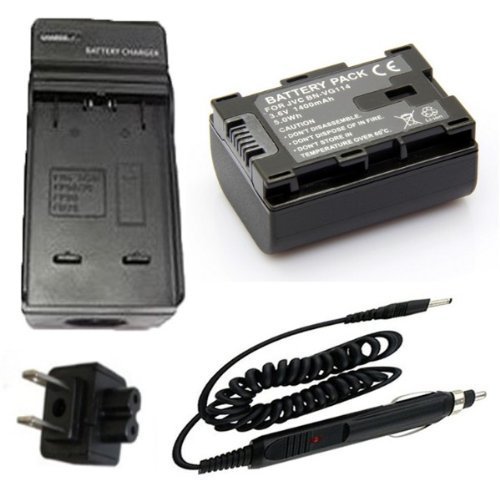 Sunny Room Battery + Charger for JVC Everio GZ-HM35BU, GZ-HM40BU, GZ-HM65BU HD Flash Memory Camcorder