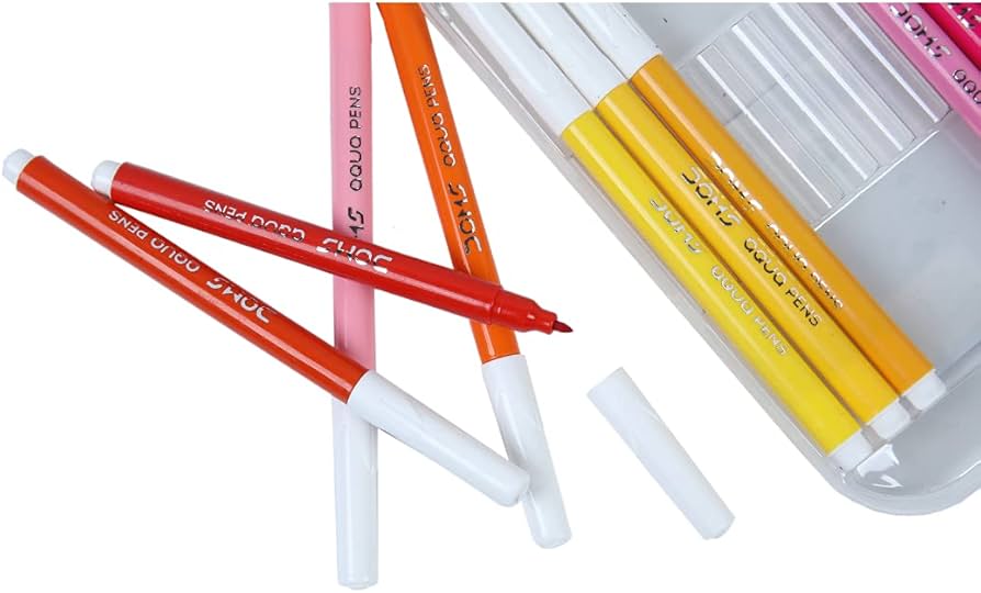 DOMS Aqua 24 Shades Watercolour Sketch Pen Set | Unique Push Resistant Tip With Bright & Intense Colors | Non-Toxic & Safe For Kids | Colourful Sketching, Doodling & Mandala Art | Pack of 1
