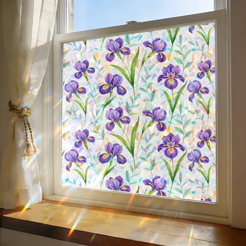 Stained Glass Window Film, Rainbow Privacy, One Way Decorative Ti...