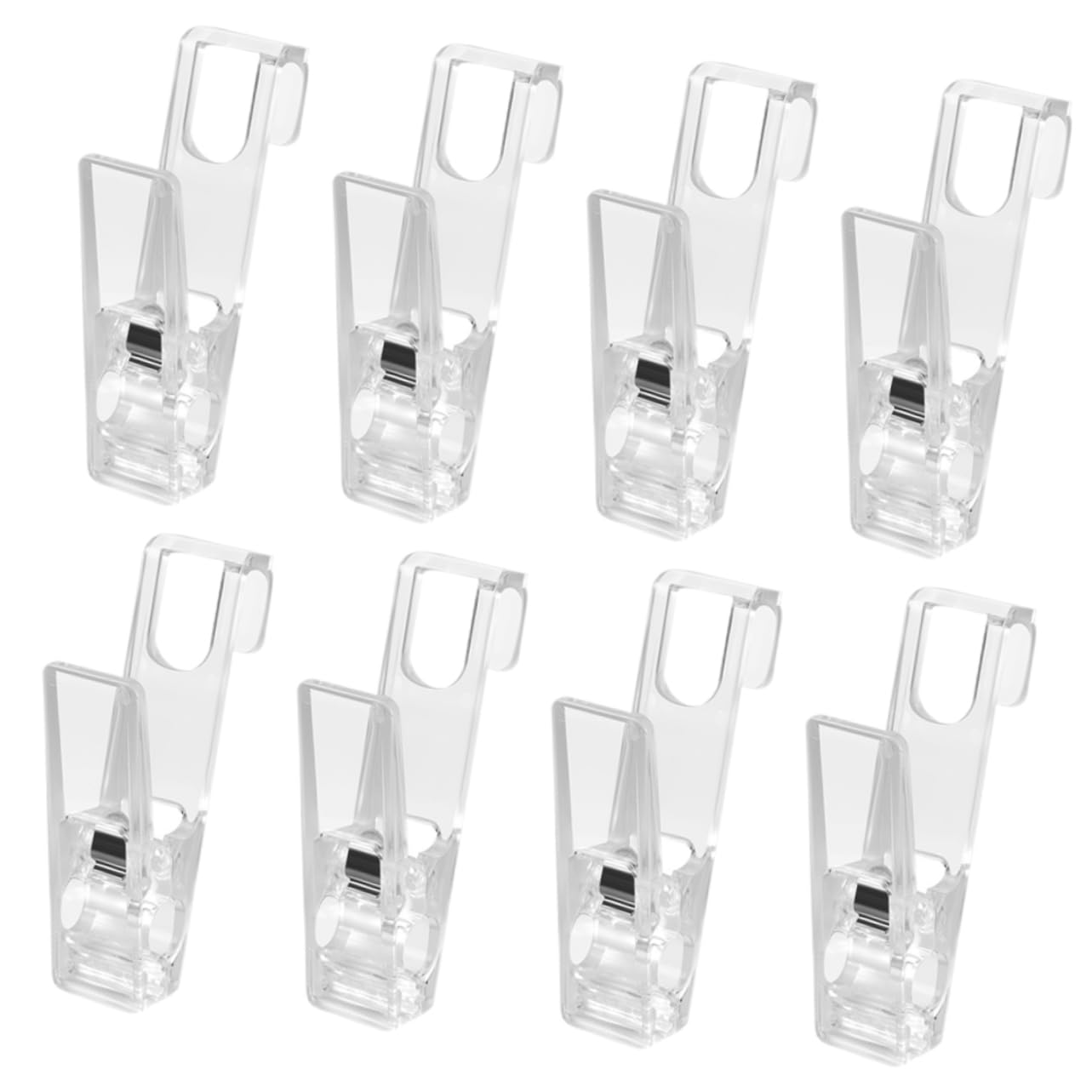 NUOBESTY 4 Sätze Anti-Rust-Haken Wäsche Aufhänger Aufhängeklammern Für Kleidung Keuchen Drinnen Clips Winddichte Kleiderklammern Quiltclip P.s Transparent 8 Stück * 4