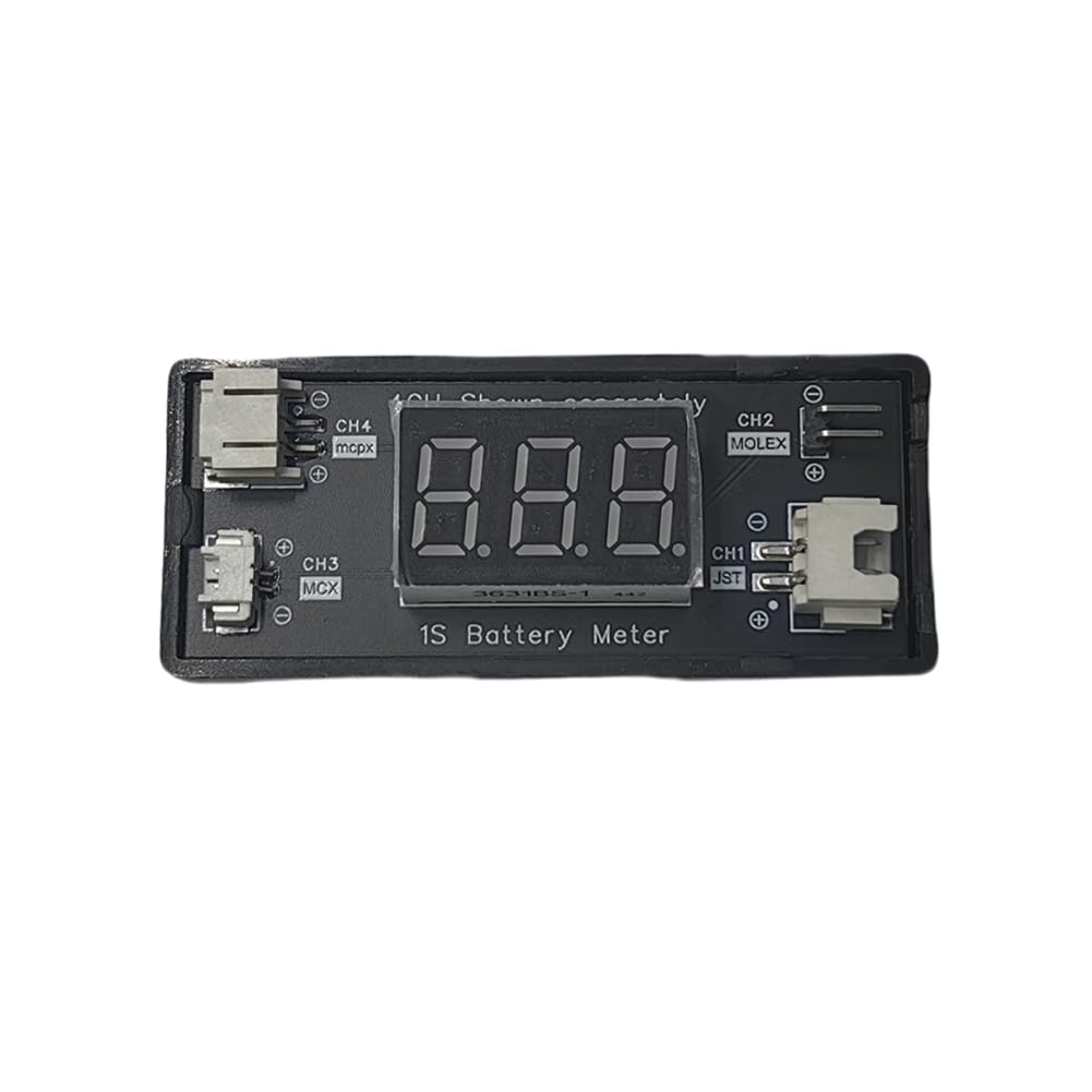 Littimoon Supports LiPo, LiHV, and Life Batteries- 1S Lithium Battery Voltage and Capacity Tester Featuring 1S Digital Display