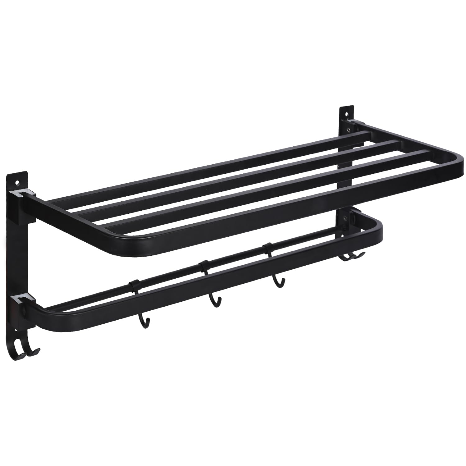 Zureni 24 Inch Aluminium Towel Holder Napkin Hook Hanger Rod Wall Mount Towels Rack Bathroom Accessories for Home Kitchen & Wash Basin (Pack of 1, Black) (B0D3LGHB79) Amazon Price History, Amazon Price Tracker