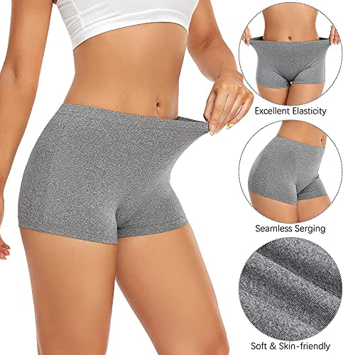 Image of Pack of 4(Any Colors) Boyshort Panties for Girls and Women