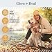 Omega 3 Fish Oil for Dogs - 180 Soft Chews for Itch Relief, Shedding & Hot Spots - Skin and Coat Supplement - Salmon Oil, EPA & DHA - Allergy Chews - Made in USA - Chew + Heal