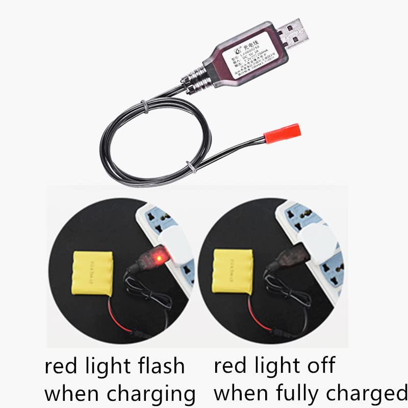 CBB Batería recargable de 7,2 V 1800 mAh con enchufe JST AA NiMH para excavadora RC Juguetes RC