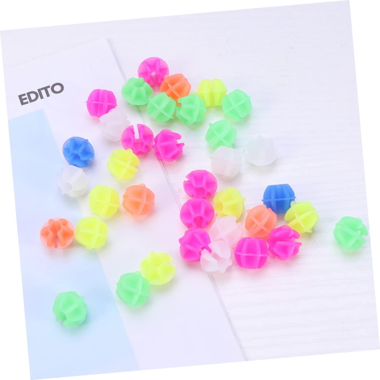 YARNOW 72pcs Colorful Wheel Beads for Bike Spokes Luminous Easy Clip Decorations for Boys and Girls Bicycles Fits Standard Spokes