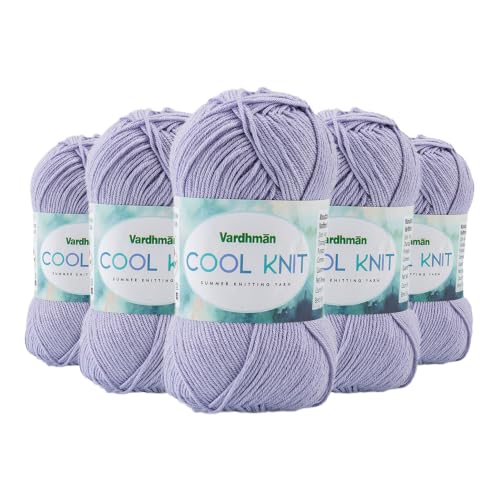 Image of Vardhman Cool Knit All Season Lightweight Poly Viscose Yarn | Pack-5