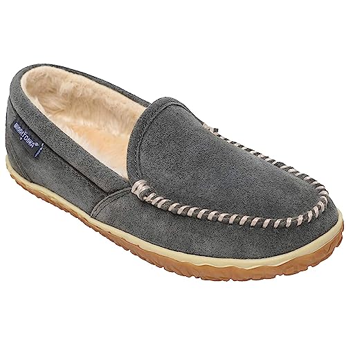 Minnetonka Women's Tempe Suede Slippers 7 M Dark Grey
