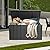 Domi 160 Gallon Deck Box, Outdoor Metal Lockable Storage Cabinet, Waterproof Steel Outdoor Bench with Lockable Lid, Side Handles & Rolling Casters for Outside Cushions, Pillows, Garden Tools, Grey