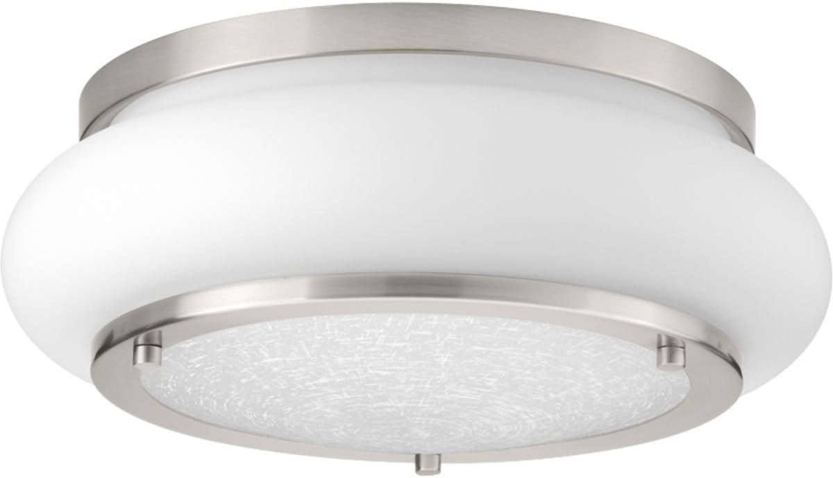 Rеvіеw Dіѕсоunt Progress Lighting P350081-009-30 Opal-Linen LED Flush Mount, Brushed Nickel