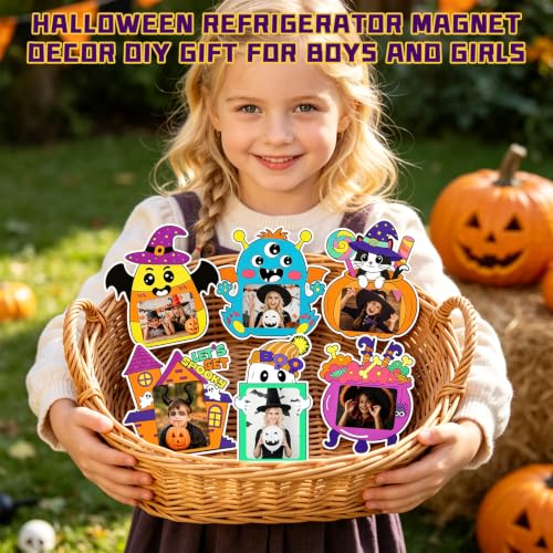 Halloween Crafts for Kids, Halloween Activities Picture Frame Fridge Magnet by YGEINIT - Used condition - Image 6