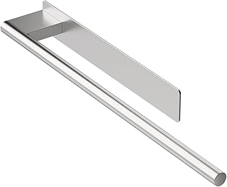 Ibergrif M34453A Portasciugamani Adesivo, 39CMPorta Asciugamani Bagno, Acciaio Inox, Spazzolato