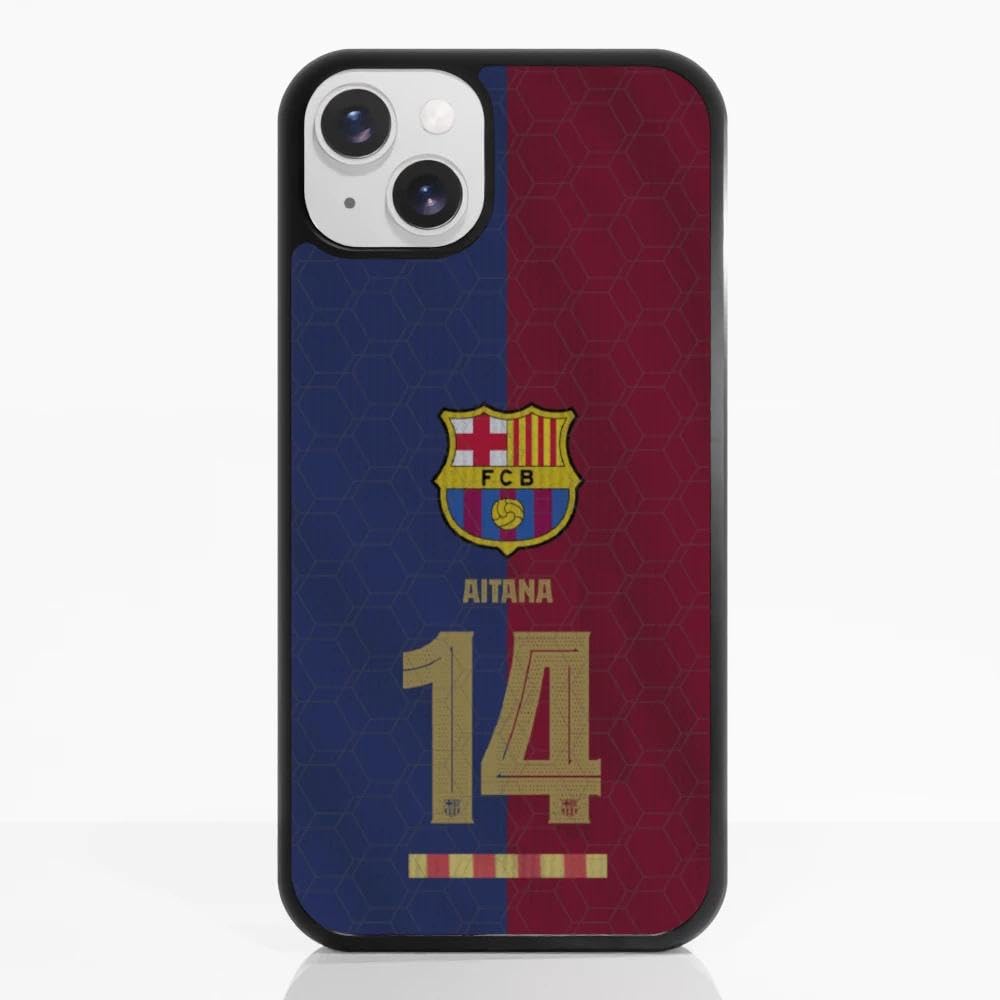 Funda iPhone 15 Plus FC Barcelona carcasa negra con efecto 3D 6