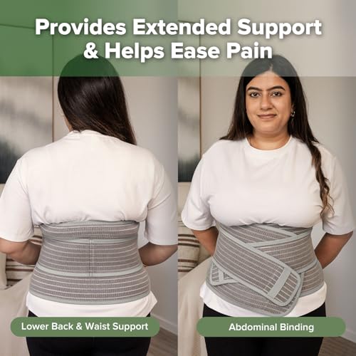 haakaa Postpartum Belly Band, Support Back & Abdomen, Help Natural Delivery & C Section Recovery,Natural Latex,One Size3