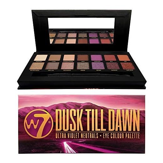 W7 Dusk Till Dawn Ultra Violet Neutrals 14 Colour Eye Shadow Palette