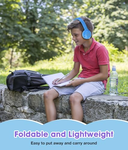 KONNAO Kinder Kopfhörer Wireless 60H, Faltbare On Ear Kopfhörer mit MIC, Lautstärkebegrenzer 85dB/94dB Drahtlose Kopfhörer, Over-Ear Kopfhörer für Kinder Erwachsene Schule Online Class Reisen