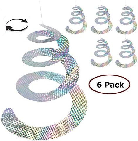 Outward Solutions Scare Birds Away 6 Pack Spiral Bird Deterrent and Repellent Product - Scare Rod or Disk Alternative - Specialized Spinning Hanger