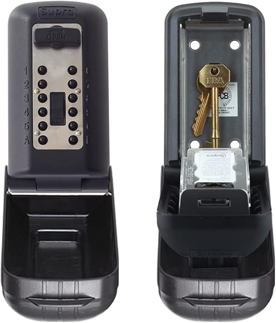 KeySafe Supra P500 Pro Police Preferred Outdoor Wall Mounted Push Button Key Safe  2nd Generation Maximum Security  5 Year Warranty