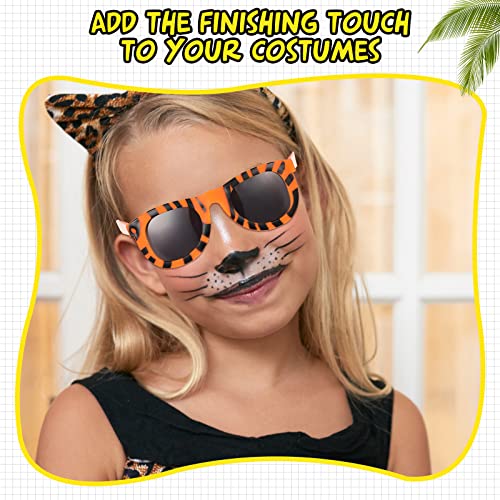 Maitys 24 Pack Jungle Animal Sunglasses Assorted Animal Print Sunglasses Zebra Leopard Tiger Sunglasses Summer Beach Accessory Party Favor Gift For Boy Girl thumb #6