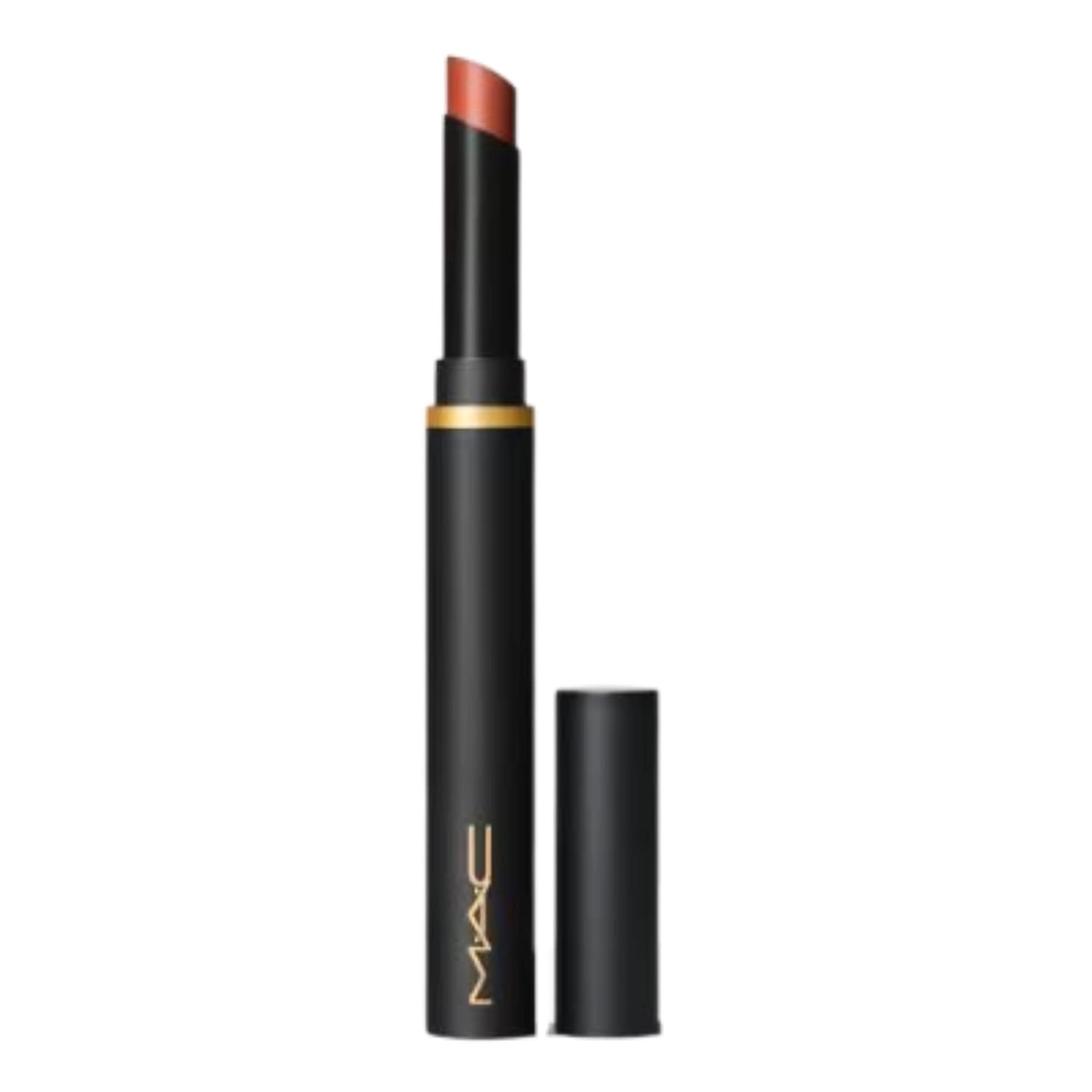 MAC Powder Kiss Velvet Blur Slim Stick Lipstick - 884 Nutmeg Ganache (Warm Brown)