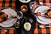 DII Buffalo Check Collection, Classic Farmhouse Tablecloth, 60 x 84, Orange & Black