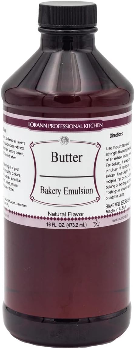 Lorann Oils Butter Bakery Emulsion: True Butter Flavor, Ideal for Enhancing Rich Dairy Notes in Baked Goods, Gluten-Free, Keto-Friendly, Butter Flavoring Essential for Your Kitchen