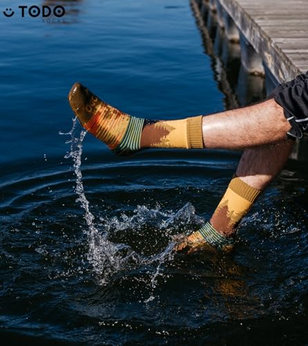 TODO Wasserdichte Socken Herren mit Mambrane. Wandersocken Wasserdichte Socken Wasserdicht Türkis Forest 43-46