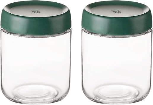 Eidoct 2-Pack 15.8oz Overnight Oats Jar Glass Jar with Lid Breakfast Pots | Overnight Oats Container, Yogurt Jars, Leakproof Oatmeal Salad Jars, for Breakfast Cereal Milk Fruit, Green