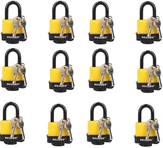 4 Keyed Alike 40mm Water Resistant Waterproof Padlocks 4 Locks 8 Keys Security