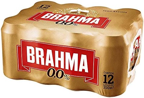 Pack Cerveja Brahma Zero, 350ml, Lata - Com 12 unidades