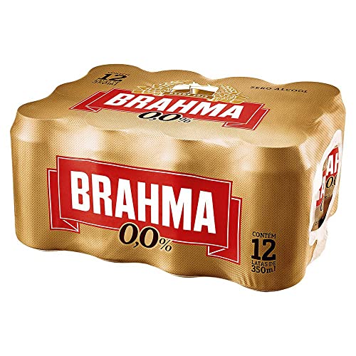 Pack Cerveja Brahma Zero, 350ml, Lata - Com 12 unidades