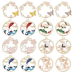 1 Box 32pcs 8 Styles Sakura Fish Rabbit Charms