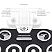Silicone Roll Up Drum Pad Portable Rechargeable Electronic Drum Pad with, Dual Speakers, Dual Pedals for Outdoor Travel