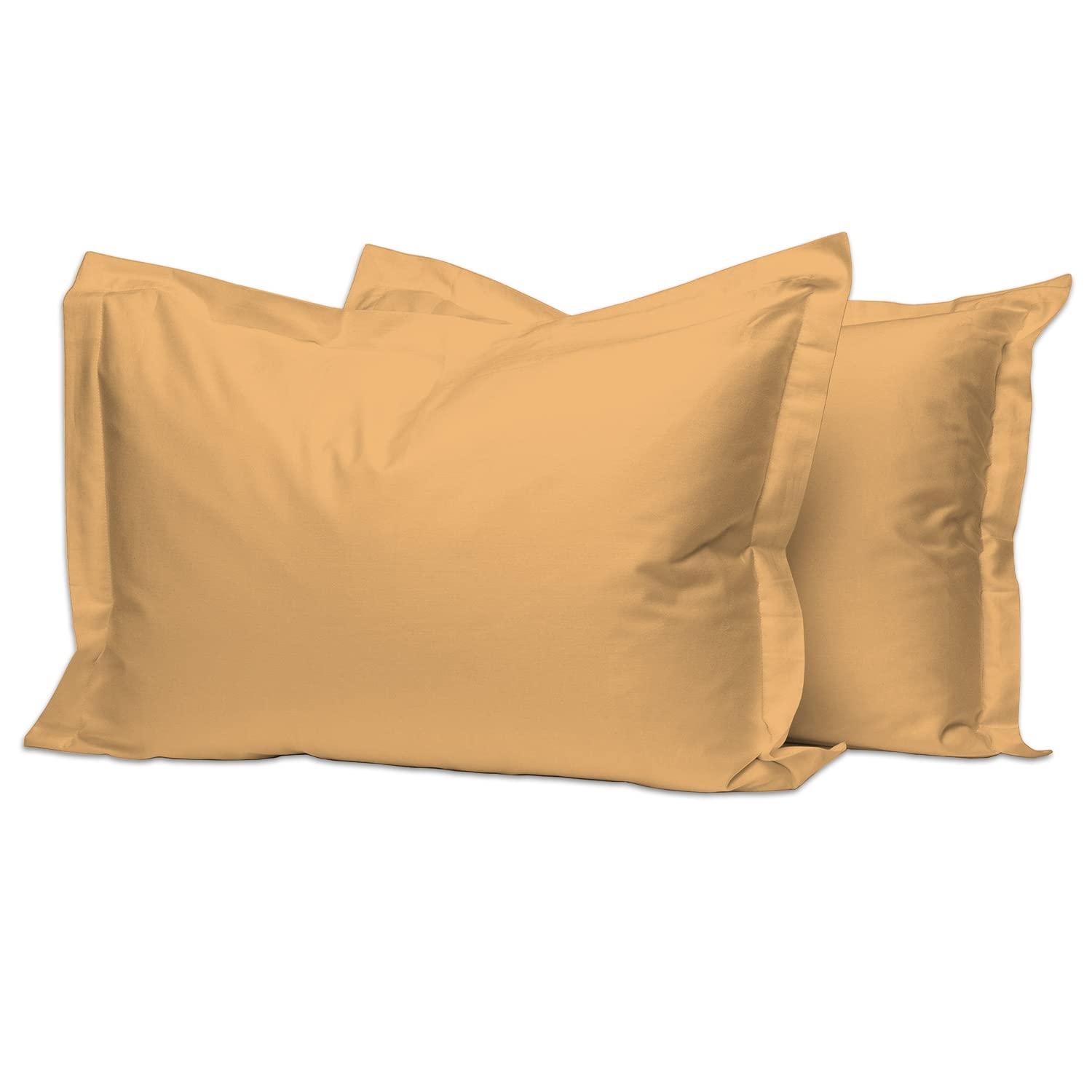 Taies d'oreiller 50x75 moutarde en coton pour des nuits douces et cosy